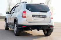 Dacia Duster 2008-2018 гг. Задняя дуга AK005-Special Black (нержавеющая сталь) фото 3