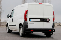 Opel Combo 2012-2018 гг. Задняя дуга AK005/2-Двойная Black (нерж.) фото 2