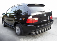 BMW X5 E53 1999–2006 гг. Задняя защита Special Black (нержавейка) фото 1