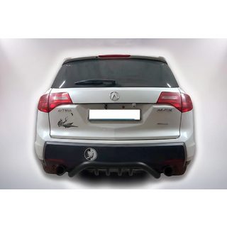 Задняя защита B1-47 Черная (нержавейка) Acura MDX 2007-2013 гг. фото 3