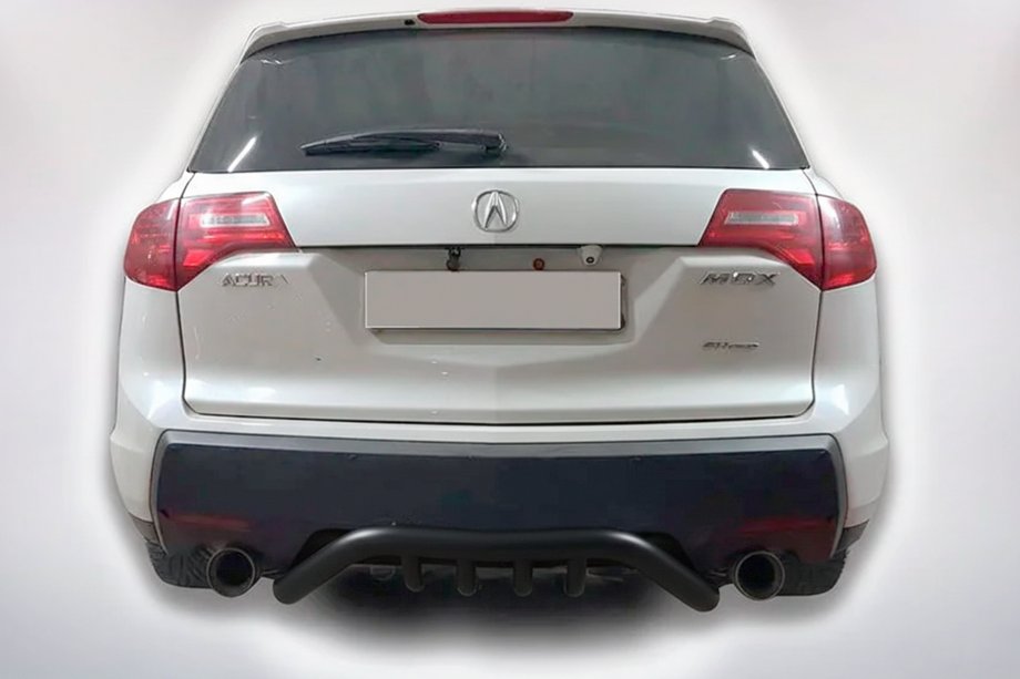 Acura MDX 2007-2013 гг. Задняя защита B1-47 Черная (нержавейка) Фото 1