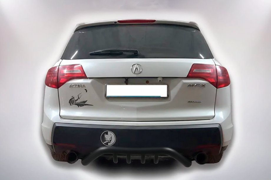 Acura MDX 2007-2013 гг. Задняя защита B1-47 Черная (нержавейка) Фото 3