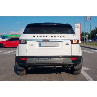 Задняя защита AK005-1 Черный (нерж. сталь) Range Rover Evoque 2012-2018 гг. фото 2