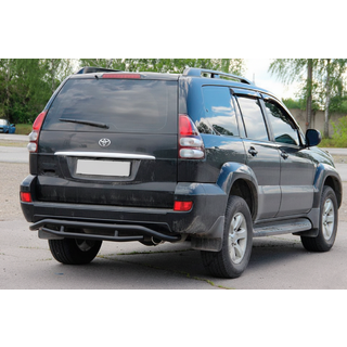 Задняя защита AK008-1 Черный Toyota Land Cruiser Prado 120 2002-2009 гг. фото 3