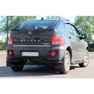 Задняя защита AK005-2 Черный (нерж. сталь) фото 2