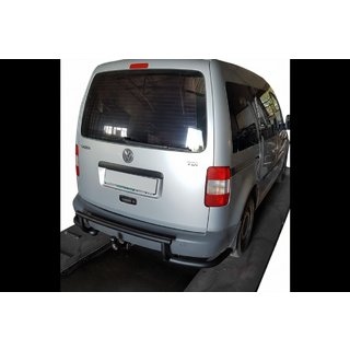 Задняя дуга AK003-3 Черная (2 шт., Нержавейка) Volkswagen Caddy 2010-2015 гг. фото 3