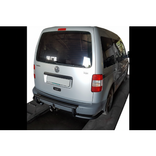 Задняя дуга AK003-3 Черная (2 шт., Нержавейка) Volkswagen Caddy 2010-2015 гг. фото 3