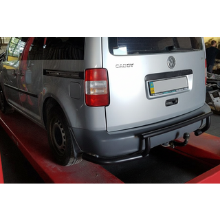 Задняя дуга AK003-3 Черная (2 шт., Нержавейка) Volkswagen Caddy 2010-2015 гг. фото 2