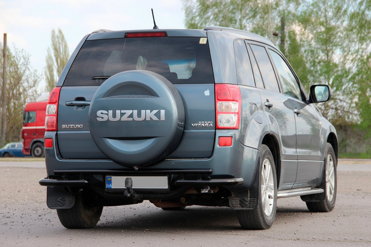 Задній захист AK005-3 Black (нерж) для Suzuki Grand Vitara 2005-2017 рр - фото 3
