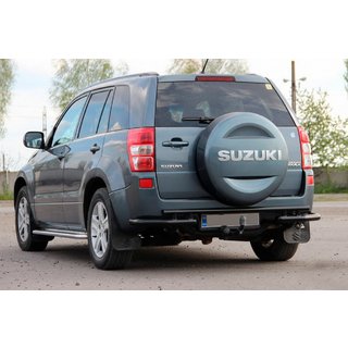 Задняя защита AK005-3 Черный (нерж. сталь) Suzuki Grand Vitara 2005-2017 гг. фото 1