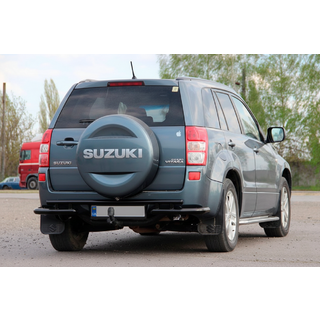 Задняя защита AK005-3 Черный (нерж. сталь) Suzuki Grand Vitara 2005-2017 гг. фото 3