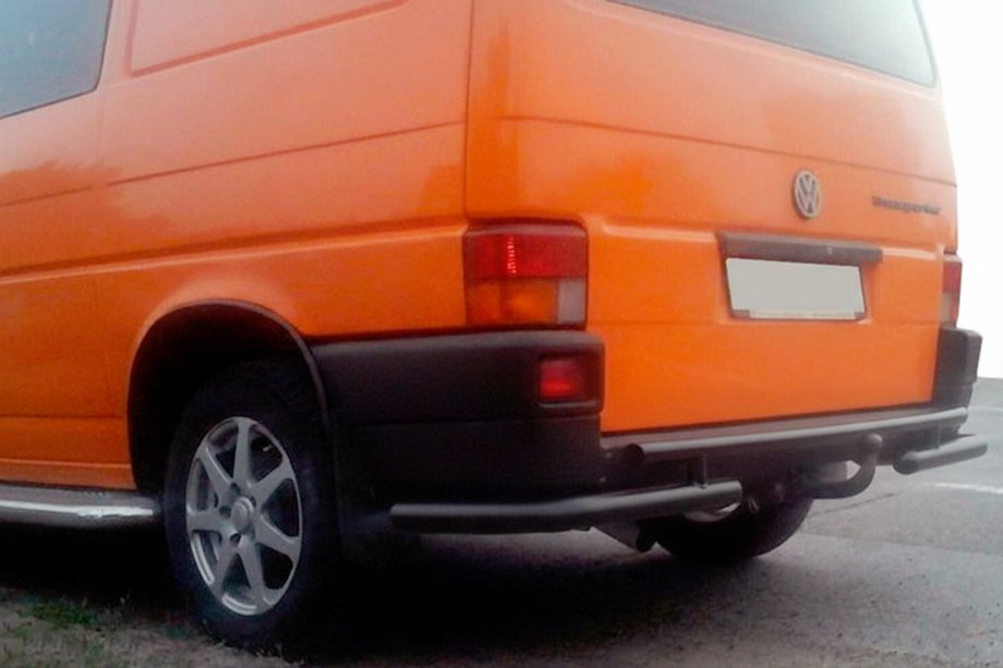 Volkswagen T4 Transporter 1990-2003 гг. Задняя дуга AK003-2 Черная (Нержавейка) Фото 3
