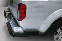 Nissan Navara 2006-2015 гг. Задняя защита AK003-Special Black (нержавеющая сталь) фото 2