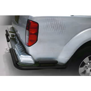 Задняя защита AK003-Special Black (нержавеющая сталь) Nissan Navara 2006-2015 гг. фото 2