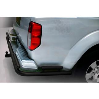 Задняя защита AK003-Special Black (нержавеющая сталь) Nissan Navara 2006-2015 гг. фото 1