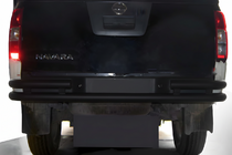 Nissan Navara 2006-2015 гг. Задняя защита AK005-3 Черный (нерж. сталь) фото 1