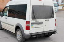 Ford Connect 2010-2013 гг. Задняя дуга AK-design Черная (нерж. сталь) фото 1