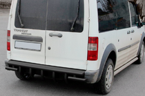 Ford Connect 2010-2013 гг. Задняя дуга AK-design Черная (нерж. сталь) фото 2