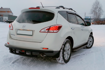 Nissan Murano 2008-2014 гг. Задняя дуга AK Black (нержавейка) фото 1