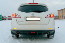 Nissan Murano 2008-2014 гг. Задняя дуга AK Black (нержавейка) фото 3