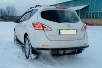 Nissan Murano 2008-2014 гг. Задняя дуга AK Black (нержавейка) фото 2
