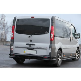Задняя защита AK-Special Black (нержавейка) Nissan Primastar 2002-2014 гг. фото 1