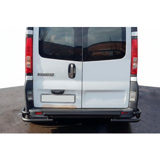 Задняя защита AK-Special Black (нержавейка) Opel Vivaro 2001–2015 гг. фото 1