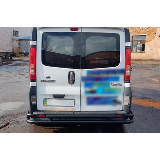 Задняя защита AK-Special Black (нержавейка) Renault Trafic 2001–2015 гг. фото 2