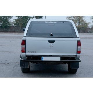 Задняя защита AK004 Черный (нерж. сталь) Nissan NP300 1999-2015 гг. фото 2