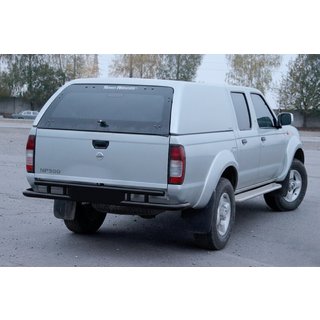 Задняя защита AK004 Черный (нерж. сталь) Nissan NP300 1999-2015 гг. фото 3