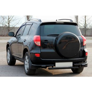 Задняя защита AK005-2 Черная (2 шт., Нержавейка) Toyota Rav 4 2006-2013 гг. фото 3