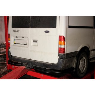 Задняя защитная подножка AK-Special Black (нержавейка) Ford Transit 2000–2014 гг. фото 1