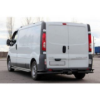 Задняя защита AK003-Plus-2 Черный (нержавейка) Opel Vivaro 2001–2015 гг. фото 3
