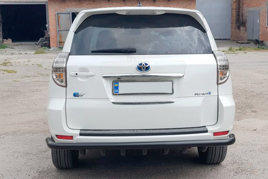 Toyota Rav 4 2006-2013 гг. Задняя защитная дуга AK005-15 Black (только для EV, 2 шт., нерж.) Фото 2