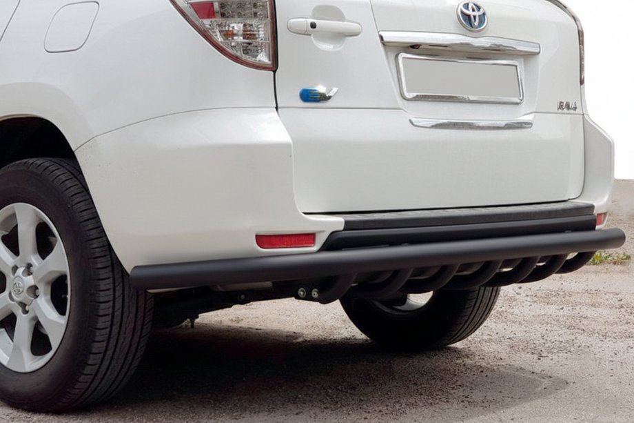 Toyota Rav 4 2006-2013 гг. Задняя защитная дуга AK005-15 Black (только для EV, 2 шт., нерж.) Фото 1