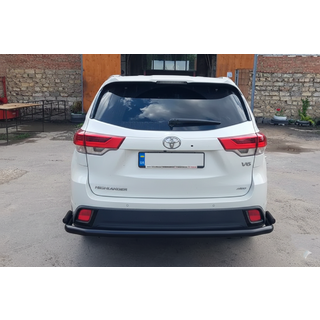 Задняя защита AK005-2 Черная (2 шт., Нержавейка) фото 4