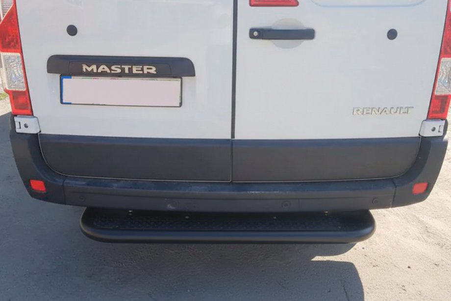 Renault Master 2011-2023 гг. Задняя подножка Black (нерж. сталь) Image