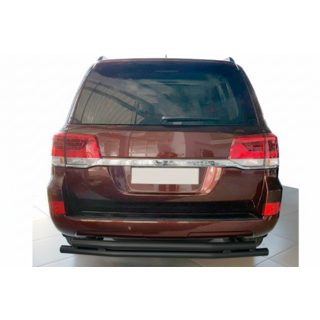 Задняя защита AK002-double Черная (2 шт., нержавейка) фото 2