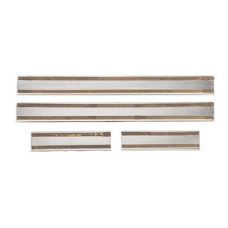 Накладки на пороги Carmos (4 шт, нержавейка) Opel Corsa E 2015-2019 гг. фото 4