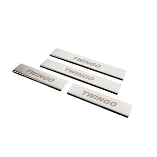 Накладки на пороги Carmos из нержавеющей стали Renault Twingo 2007-2014 гг. фото 2