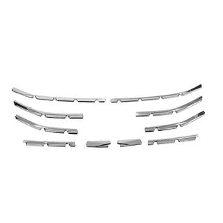 Накладки на передний бампер из нержавеющей стали (10 шт) Renault Clio V 2019- гг. фото 1