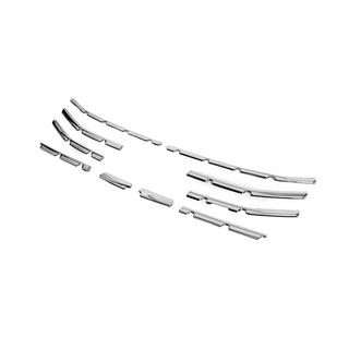 Накладки на передний бампер из нержавеющей стали (10 шт) Renault Clio V 2019- гг. фото 2