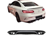 Mercedes E-class coupe C238 2016-2024 гг. Задний диффузор Black с насадками Chrome (Дизайн AMG53) фото 3