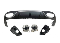 Mercedes E-class coupe C238 2016-2024 гг. Задний диффузор Black с насадками Chrome (Дизайн AMG53) фото 2