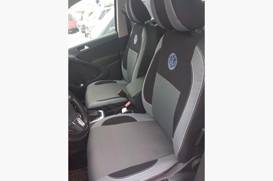 Volkswagen Tiguan 2007-2016 гг. Авточехлы (Эко-кожа↗Ткань, Premium) Фото 9