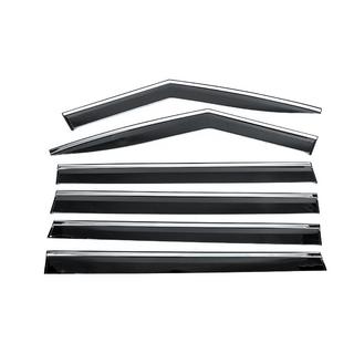 Ветровики с хромированным молдингом Niken Luxury (6 шт) фото 1