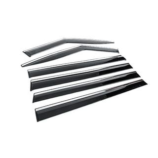 Ветровики с хромированным молдингом Niken Luxury (6 шт) фото 3