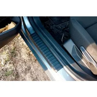 Накладки на внутренние пороги EuroCap (Матовые, 4 шт., ABS) Dacia Duster 2024- гг. фото 1