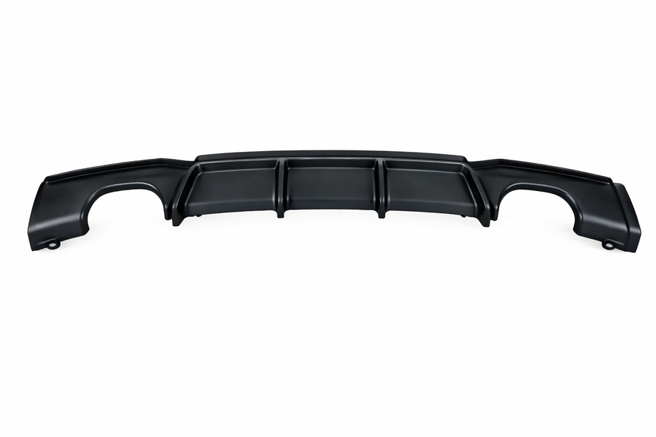 BMW 3 серия F30/F31 2012-2019 гг. Диффузор заднего бампера под двусторонний двойной выхлоп V2 (для M-Sport, ABS) Image