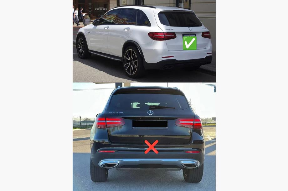 Mercedes GLC X253 2015-2022 гг. Задние брызговики Premium (для AMG, AMG-Line) Фото 5